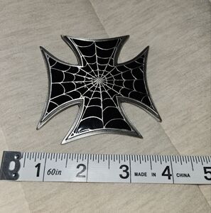 Black Spiderweb Cross Belt Buckle